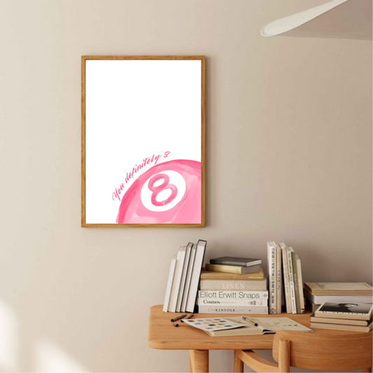 Pink 8Ball Poster