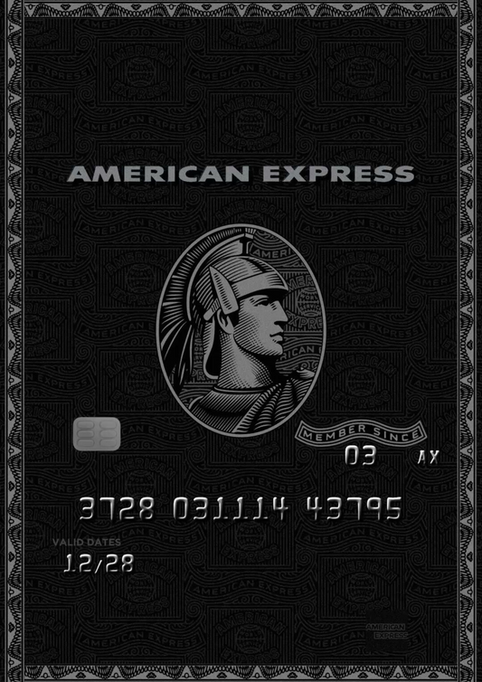 AMEX Black Card Manifesto Wall Art