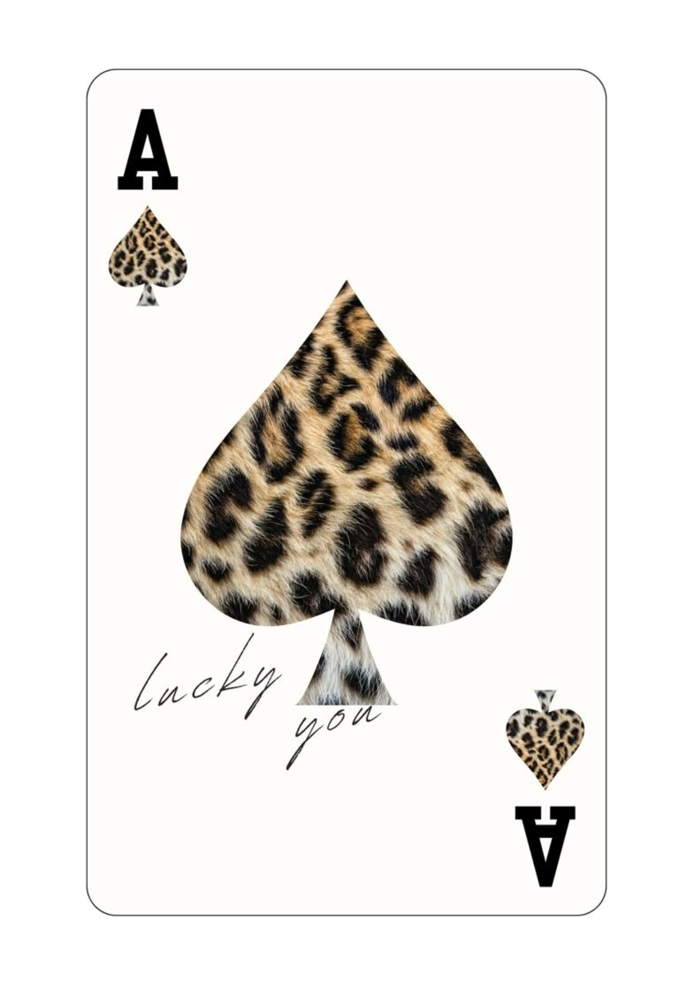 Ace of Spades Leopard design