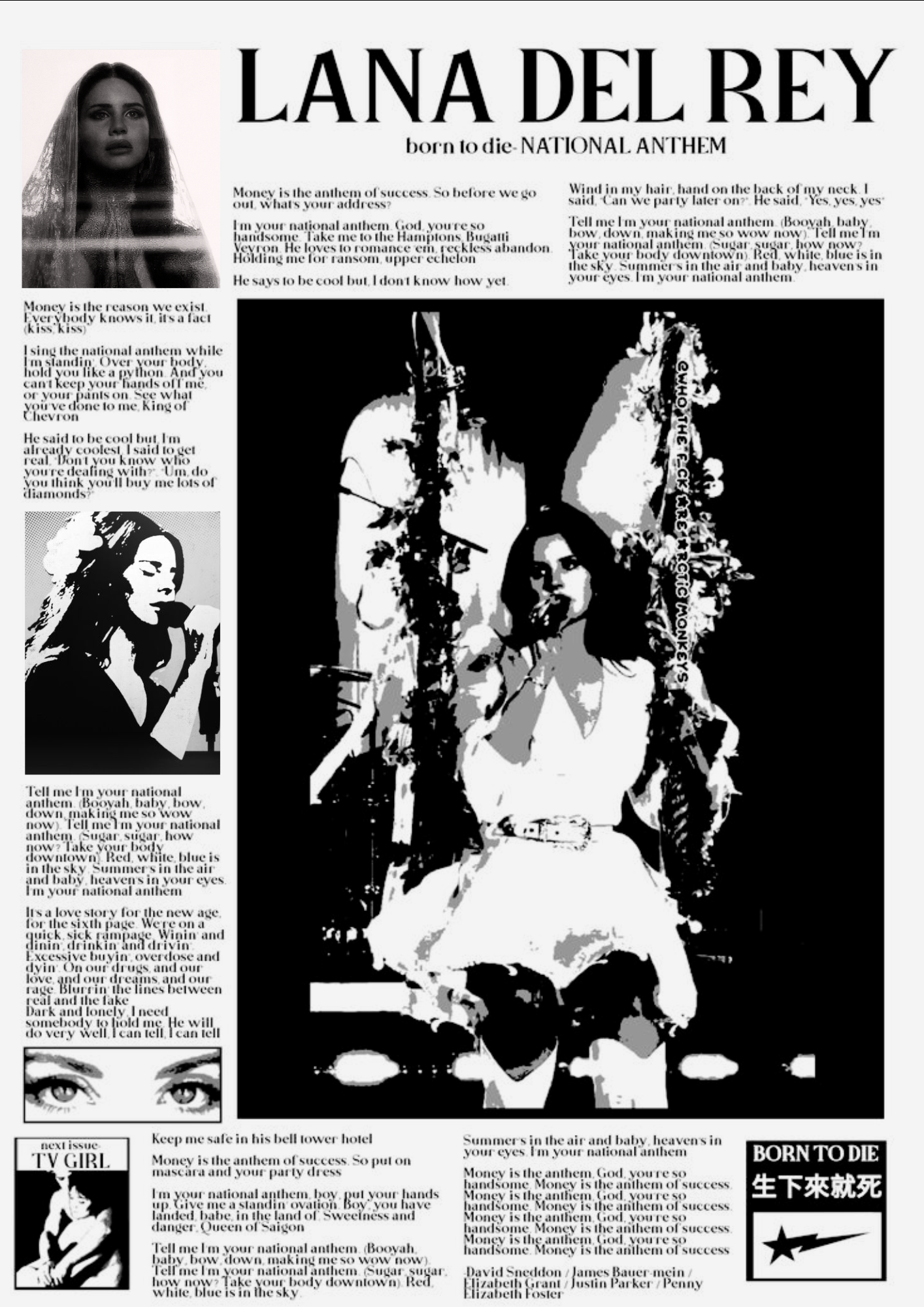 Lana Del Rey Dark Aesthetic Poster