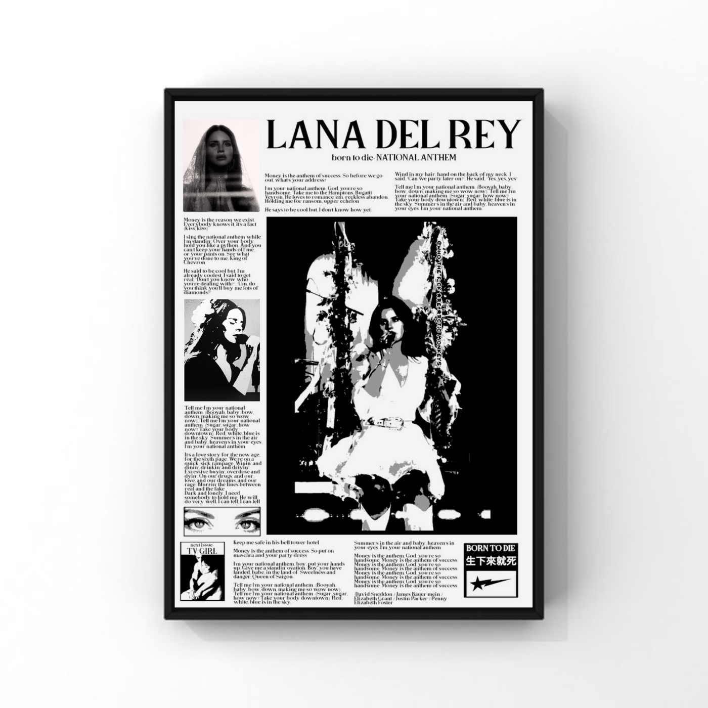 Lana Del Rey Dark Aesthetic Poster