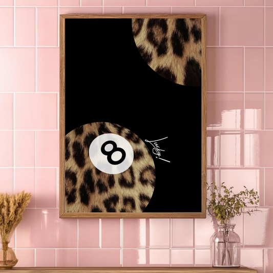 Leopard 8Ball Poster